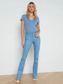 Ruth Coated Straight-Leg Jean