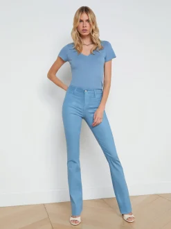 Ruth Coated Straight-Leg Jean
