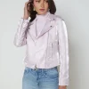 Satin-Organza Biker Jacket