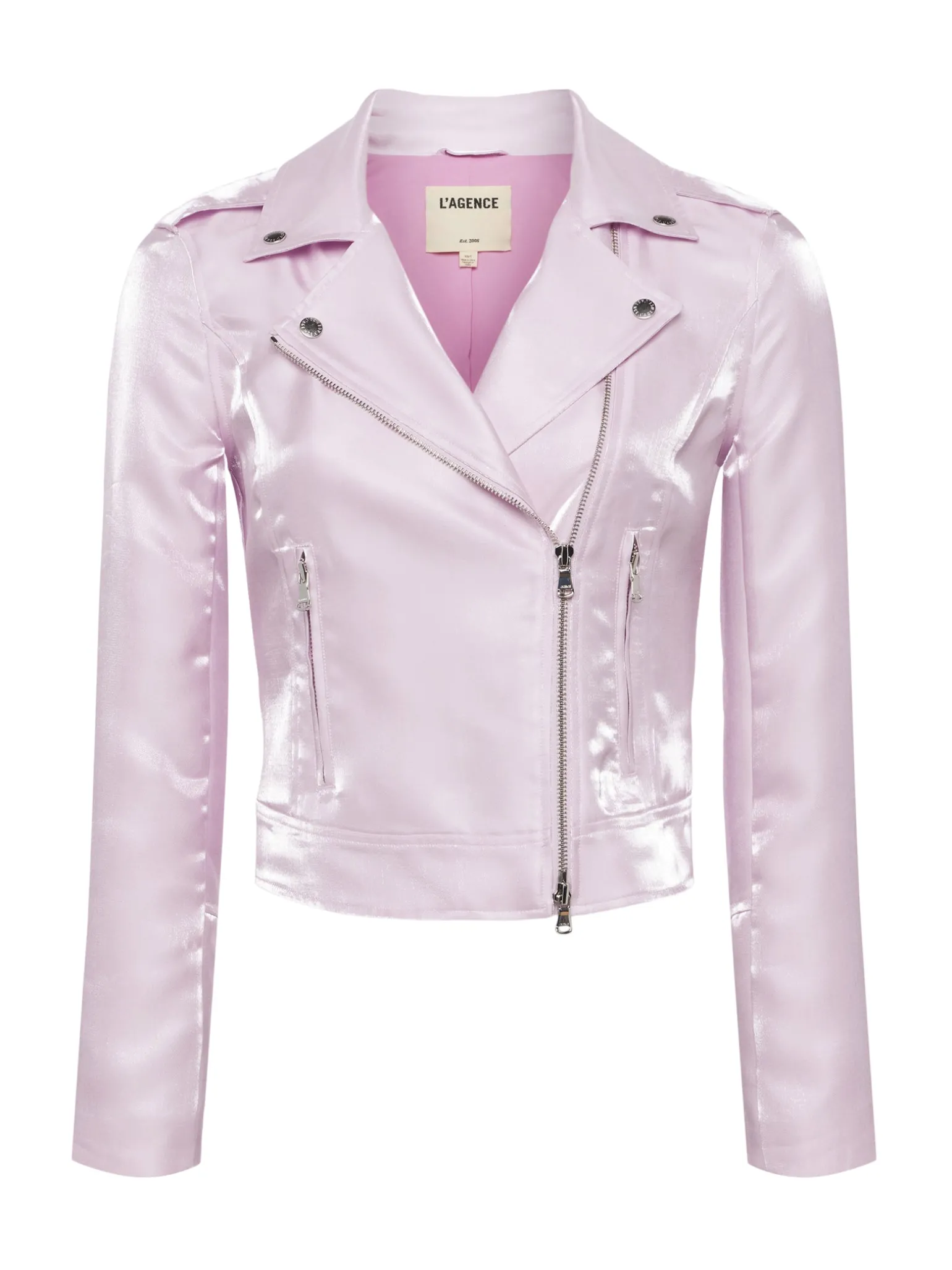 Satin-Organza Biker Jacket