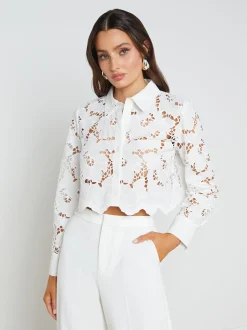 Seychelle Lace Cropped Blouse
