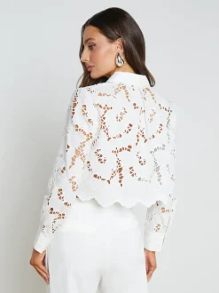 Seychelle Lace Cropped Blouse