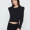Sky Cuff Detail Crewneck