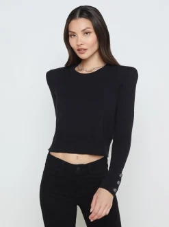 Sky Cuff Detail Crewneck