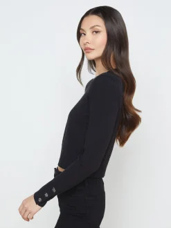 Sky Cuff Detail Crewneck