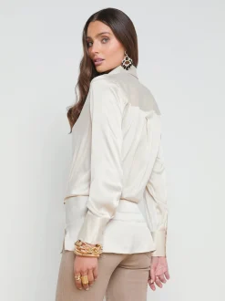 Sora Silk Wrap Blouse