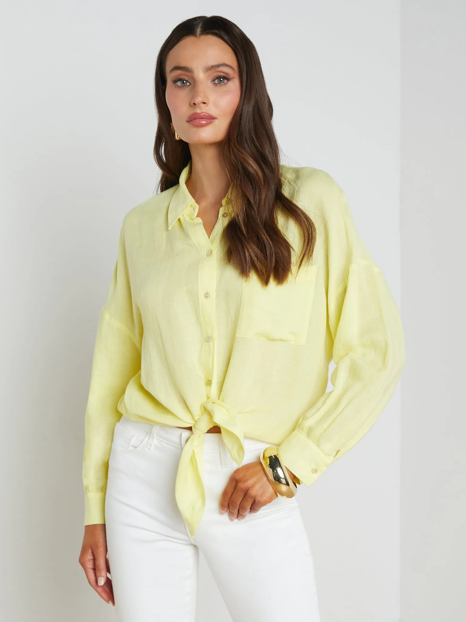 Talitha Linen-Blend Blouse