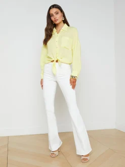 Talitha Linen-Blend Blouse