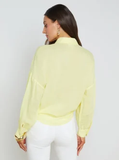 Talitha Linen-Blend Blouse
