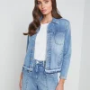 Tatiana Raw-Hem Denim Jacket