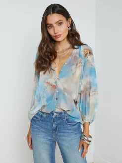 Teagan Puff-Sleeve Blouse