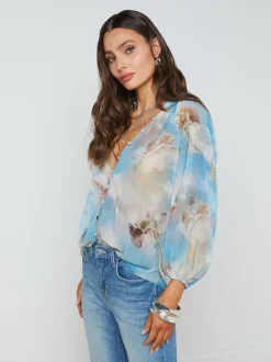 Teagan Puff-Sleeve Blouse