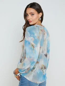 Teagan Puff-Sleeve Blouse