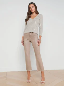 Trinity Sequin Stripe Sweater