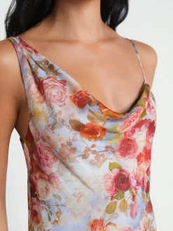 Viola Cowl-Neck Silk Gown