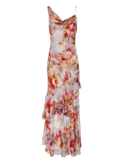 Viola Cowl-Neck Silk Gown