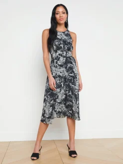 Vivian Belted Silk Dress