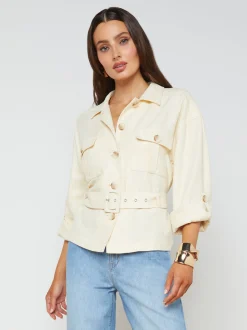 Voyage Linen-Blend Safari Jacket