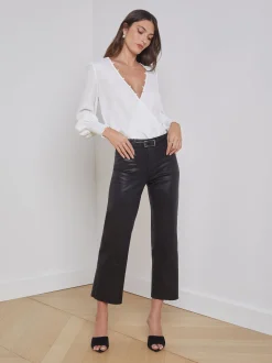 Wanda Coated Wide-Leg Jean